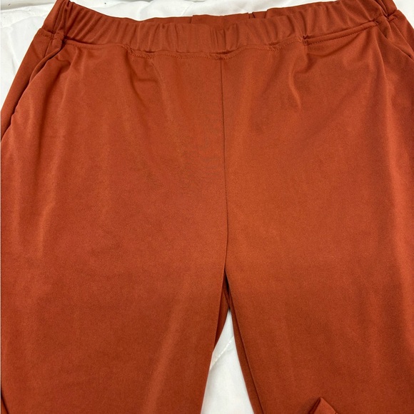 NWOT Elegant Rust burnt orange Wide-Leg Pants super comfortable 2XL - Picture 3 of 5